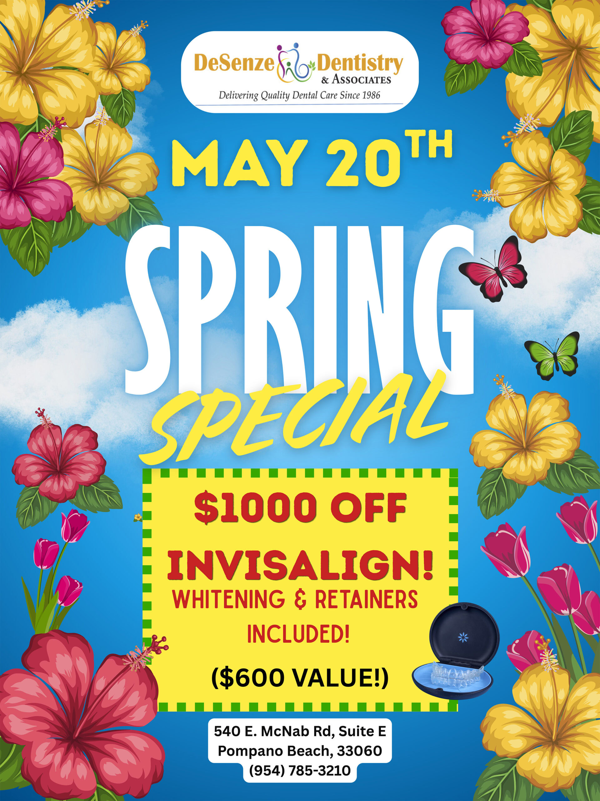 Invisalign Day - Park Plaza May 20th Spring special Invisalign flyer